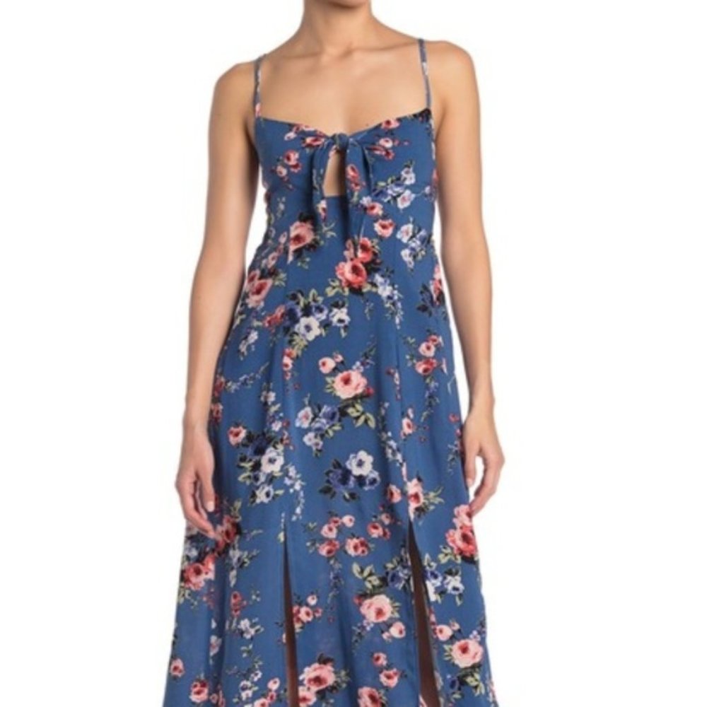 Velvet Torch Floral Printed Sleeveless Midi Dress